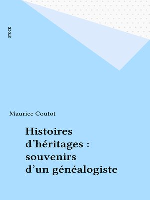 cover image of Histoires d'héritages